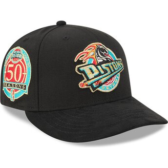 Boné curvo preto snapback 9FIFTY NA Lifestyle F1 da Detroit Pistons NBA da New Era