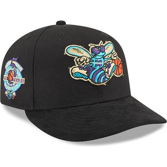Boné curvo preto snapback 9FIFTY NA Lifestyle F1 da Charlotte Hornets NBA da New Era