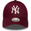 bone-curvo-vermelho-ajustavel-para-mulheres-com-logo-rosa-9forty-metallic-logo-da-new-york-yankees-mlb-da-new-era