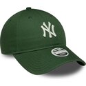 bone-curvo-verde-ajustavel-para-mulheres-9twenty-league-essential-midi-da-new-york-yankees-mlb-da-new-era