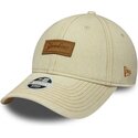 bone-curvo-bege-ajustavel-com-logo-castanho-9twenty-denim-da-new-york-yankees-mlb-da-new-era