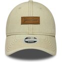 bone-curvo-bege-ajustavel-com-logo-castanho-9twenty-denim-da-new-york-yankees-mlb-da-new-era