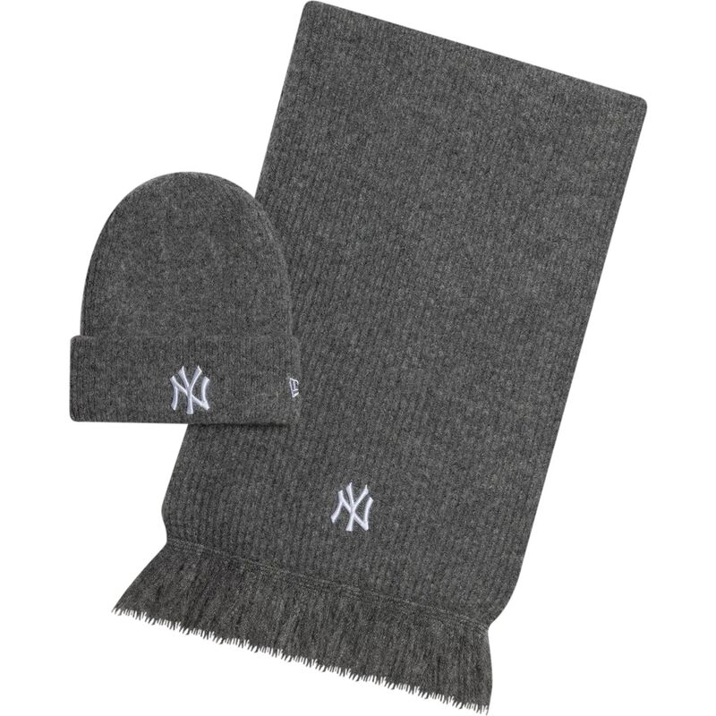 gorro-e-lenco-cinza-knit-set-da-new-york-yankees-mlb-da-new-era