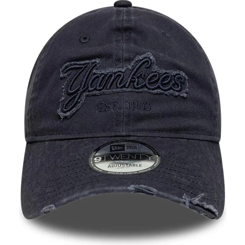 bone-curvo-azul-marinho-ajustavel-com-logo-azul-marinho-9twenty-distress-wordmark-da-new-york-yankees-mlb-da-new-era