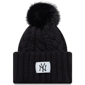 Gorro com pompom preto para criança Cable da New York Yankees MLB da New Era