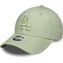 bone-curvo-verde-ajustavel-para-mulheres-com-logo-verde-9forty-league-essential-da-los-angeles-dodgers-mlb-da-new-era