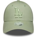 bone-curvo-verde-ajustavel-para-mulheres-com-logo-verde-9forty-league-essential-da-los-angeles-dodgers-mlb-da-new-era