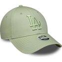 bone-curvo-verde-ajustavel-para-mulheres-com-logo-verde-9forty-league-essential-da-los-angeles-dodgers-mlb-da-new-era