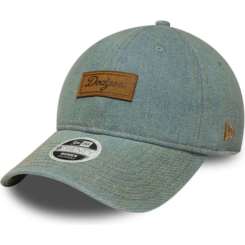 bone-curvo-azul-ajustavel-para-mulheres-com-logo-castanho-9twenty-denim-da-los-angeles-dodgers-mlb-da-new-era bone-curvo-azul-ajustavel-para-mulheres-com-logo-castanho-9twenty-denim-da-los-angeles-dodgers-mlb-da-new-era