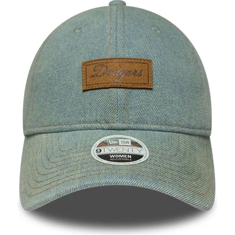 bone-curvo-azul-ajustavel-para-mulheres-com-logo-castanho-9twenty-denim-da-los-angeles-dodgers-mlb-da-new-era bone-curvo-azul-ajustavel-para-mulheres-com-logo-castanho-9twenty-denim-da-los-angeles-dodgers-mlb-da-new-era