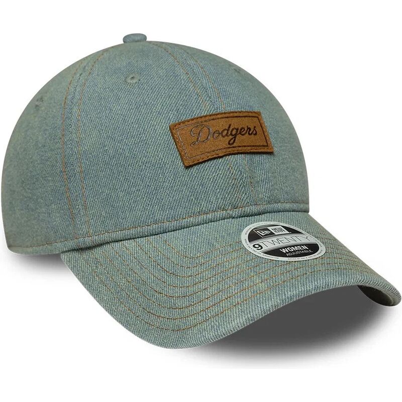 bone-curvo-azul-ajustavel-para-mulheres-com-logo-castanho-9twenty-denim-da-los-angeles-dodgers-mlb-da-new-era bone-curvo-azul-ajustavel-para-mulheres-com-logo-castanho-9twenty-denim-da-los-angeles-dodgers-mlb-da-new-era