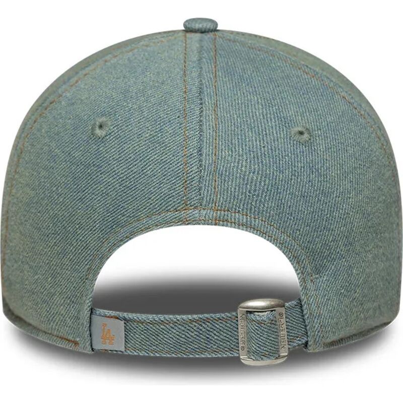 bone-curvo-azul-ajustavel-para-mulheres-com-logo-castanho-9twenty-denim-da-los-angeles-dodgers-mlb-da-new-era bone-curvo-azul-ajustavel-para-mulheres-com-logo-castanho-9twenty-denim-da-los-angeles-dodgers-mlb-da-new-era