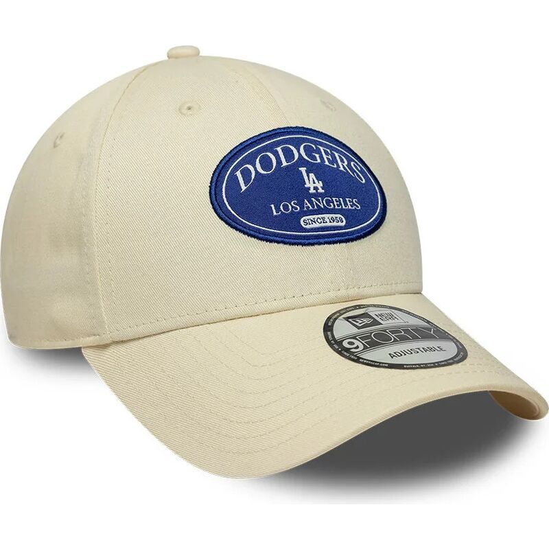 bone-curvo-creme-ajustavel-com-logo-azul-9forty-patch-da-los-angeles-dodgers-mlb-da-new-era bone-curvo-creme-ajustavel-com-logo-azul-9forty-patch-da-los-angeles-dodgers-mlb-da-new-era