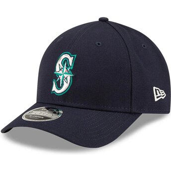 Boné curvo azul marinho snapback 9FORTY M-Crown Player Replica da Seattle Mariners MLB da New Era