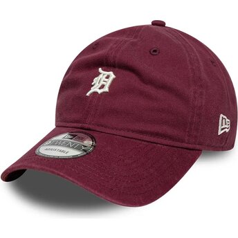 Boné curvo grená ajustável 9TWENTY Mini Logo da Detroit Tigers MLB da New Era