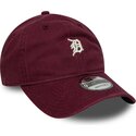 bone-curvo-grena-ajustavel-9twenty-mini-logo-da-detroit-tigers-mlb-da-new-era