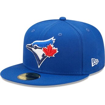 Boné plano azul justo 59FIFTY AC Perf da Toronto Blue Jays MLB da New Era