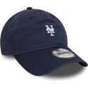 bone-curvo-azul-marinho-ajustavel-9twenty-washed-mini-logo-da-new-york-mets-mlb-da-new-era