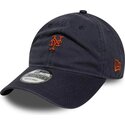 bone-curvo-azul-marinho-ajustavel-com-logo-castanho-9twenty-mini-logo-da-new-york-mets-mlb-da-new-era