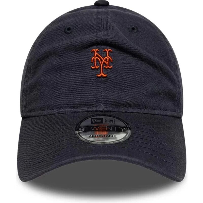 bone-curvo-azul-marinho-ajustavel-com-logo-castanho-9twenty-mini-logo-da-new-york-mets-mlb-da-new-era