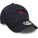 bone-curvo-azul-marinho-ajustavel-com-logo-castanho-9twenty-mini-logo-da-new-york-mets-mlb-da-new-era