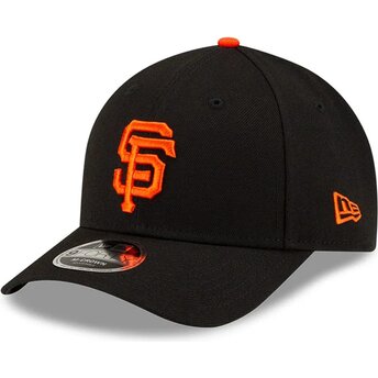 Boné curvo preto snapback com logo laranja 9FORTY M-Crown Player Replica da San Francisco Giants MLB da New Era