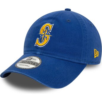 Boné curvo azul ajustável 9TWENTY Core Classic da Seattle Mariners MLB da New Era