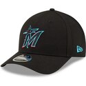 bone-curvo-preto-snapback-9forty-m-crown-player-replica-da-miami-marlins-mlb-da-new-era