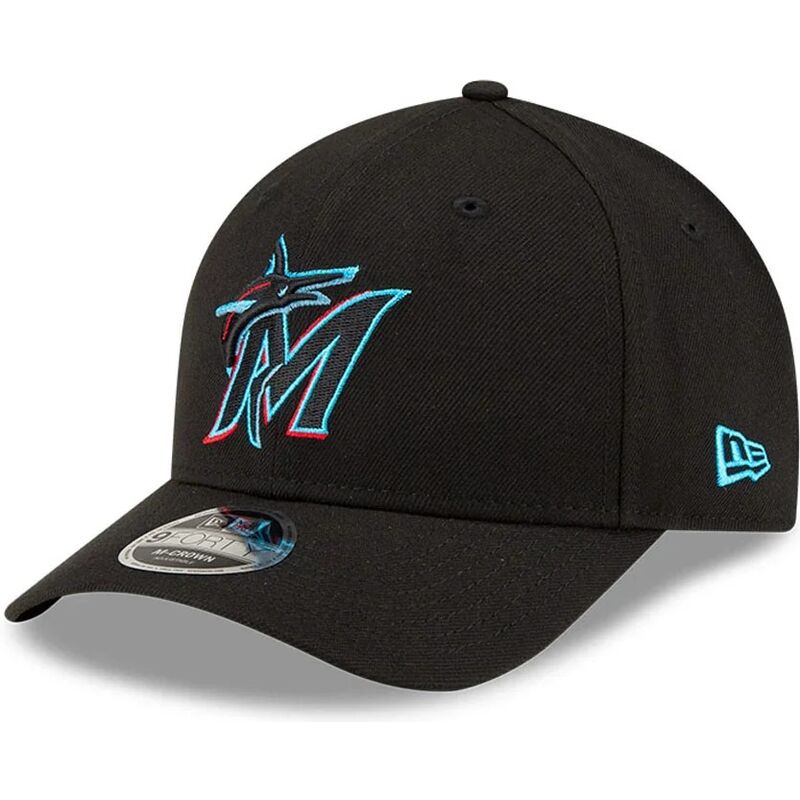 bone-curvo-preto-snapback-9forty-m-crown-player-replica-da-miami-marlins-mlb-da-new-era