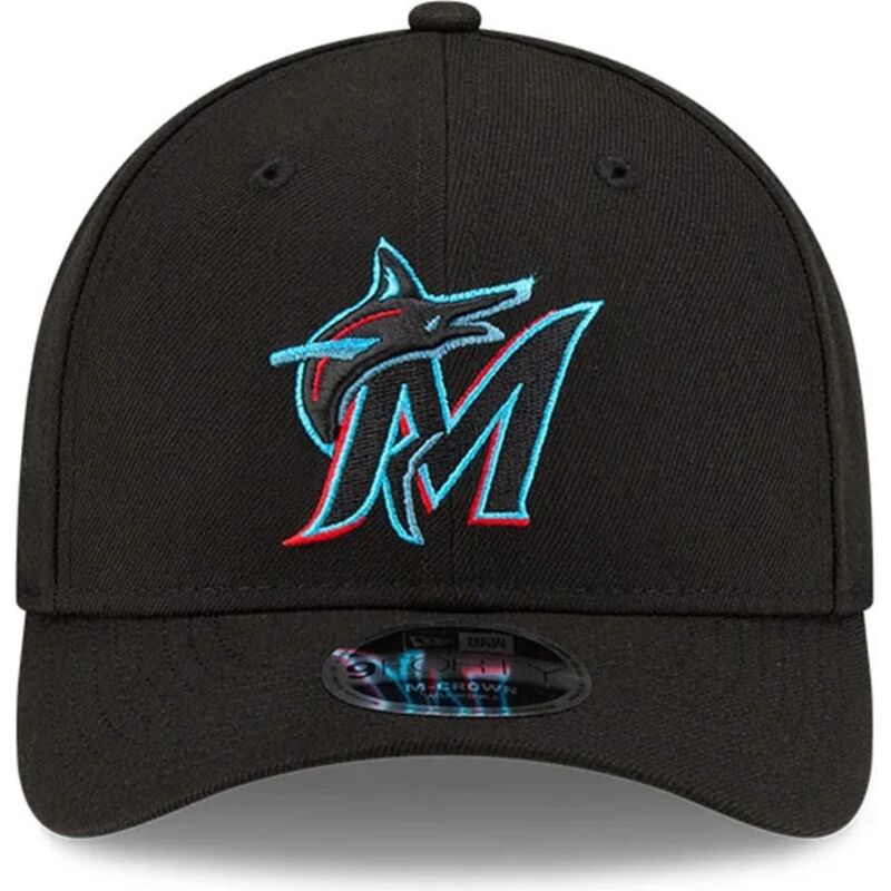 bone-curvo-preto-snapback-9forty-m-crown-player-replica-da-miami-marlins-mlb-da-new-era