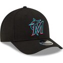 bone-curvo-preto-snapback-9forty-m-crown-player-replica-da-miami-marlins-mlb-da-new-era