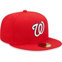 bone-plano-vermelho-justo-59fifty-ac-perf-da-washington-nationals-mlb-da-new-era