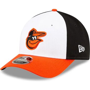 Boné curvo laranja e preto snapback 9FORTY M-Crown Player Replica da Baltimore Orioles MLB da New Era