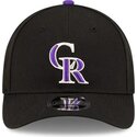 bone-curvo-preto-snapback-com-logo-violeta-9forty-m-crown-player-replica-da-colorado-rockies-mlb-da-new-era