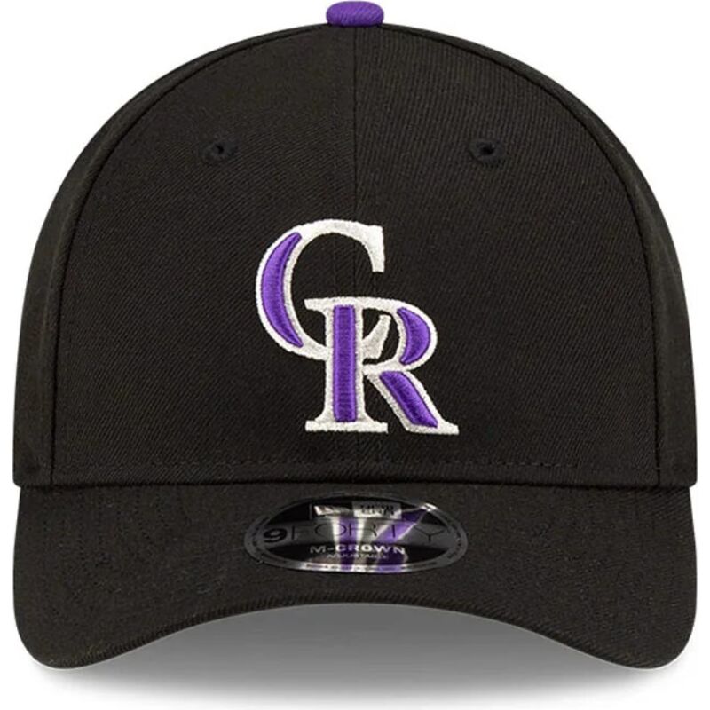 bone-curvo-preto-snapback-com-logo-violeta-9forty-m-crown-player-replica-da-colorado-rockies-mlb-da-new-era
