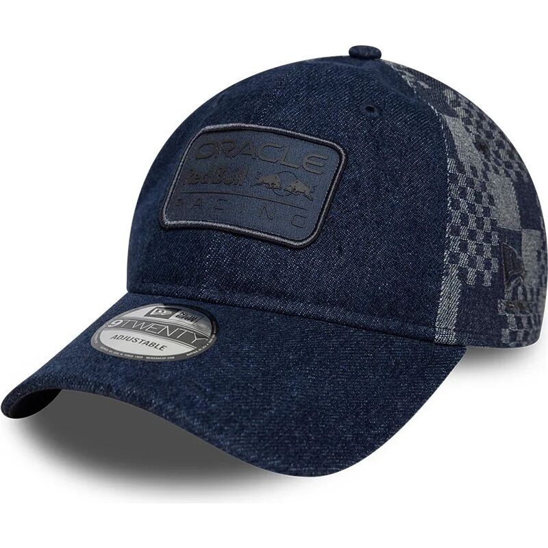 bone-curvo-azul-marinho-ajustavel-9twenty-patterned-denim-da-red-bull-racing-formula-1-da-new-era