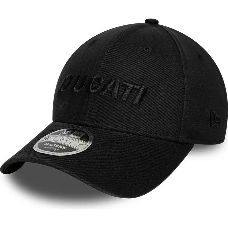 bone-curvo-preto-snapback-com-logo-preto-9forty-m-crown-wordmark-da-ducati-motor-motogp-da-new-era