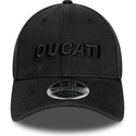 bone-curvo-preto-snapback-com-logo-preto-9forty-m-crown-wordmark-da-ducati-motor-motogp-da-new-era