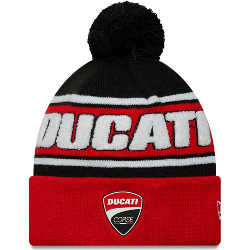 gorro-com-pompom-vermelho-e-preto-sports-knit-da-ducati-motor-motogp-da-new-era