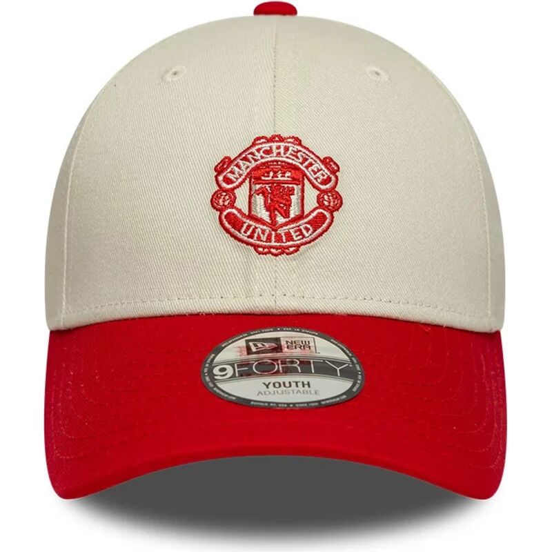 bone-curvo-bege-e-vermelho-ajustavel-para-crianca-9forty-contrast-da-manchester-united-football-club-premier-league-da-new-era