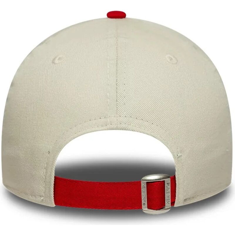 bone-curvo-bege-e-vermelho-ajustavel-para-crianca-9forty-contrast-da-manchester-united-football-club-premier-league-da-new-era