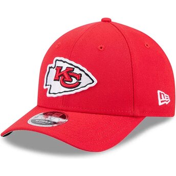 Boné curvo vermelho snapback 9FORTY M-Crown Team da Kansas City Chiefs NFL da New Era