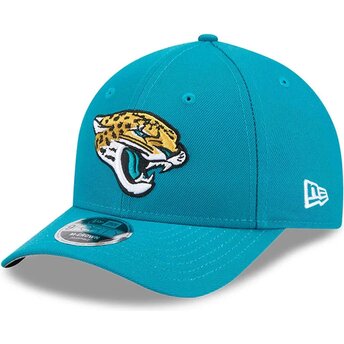 Boné curvo azul snapback 9FORTY M-Crown Team da Jacksonville Jaguars NFL da New Era