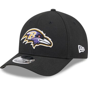 Boné curvo preto snapback 9FORTY M-Crown Team da Baltimore Ravens NFL da New Era