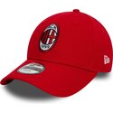 bone-curvo-vermelho-ajustavel-para-crianca-9forty-core-da-ac-milan-serie-a-da-new-era
