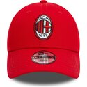 bone-curvo-vermelho-ajustavel-para-crianca-9forty-core-da-ac-milan-serie-a-da-new-era