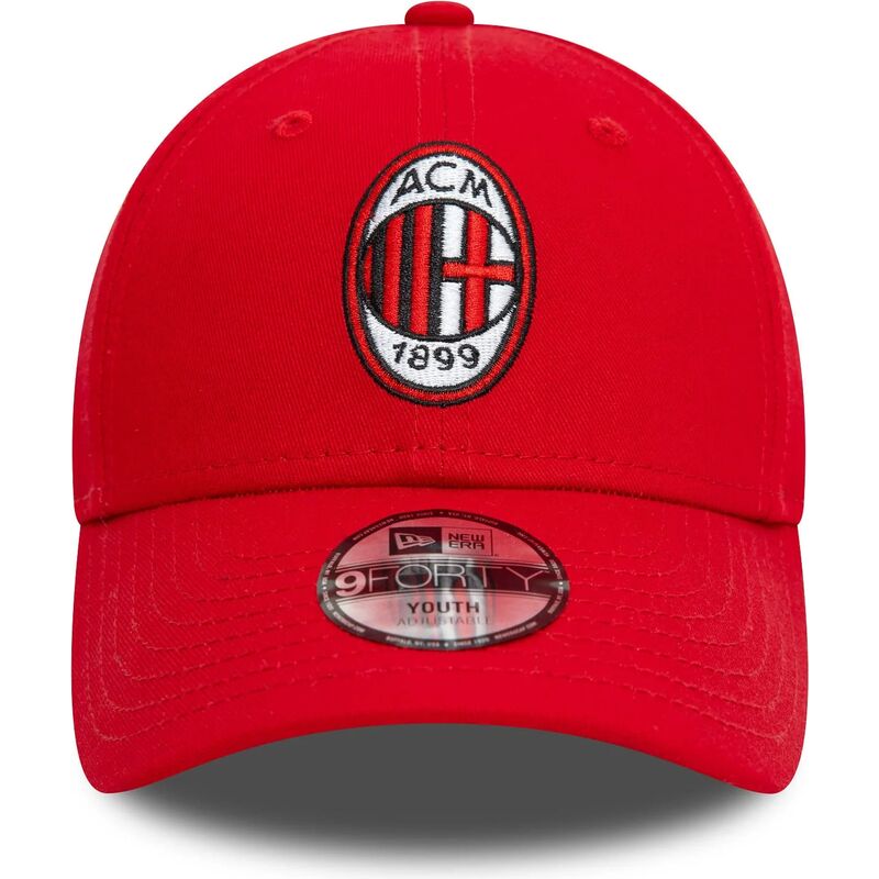 bone-curvo-vermelho-ajustavel-para-crianca-9forty-core-da-ac-milan-serie-a-da-new-era