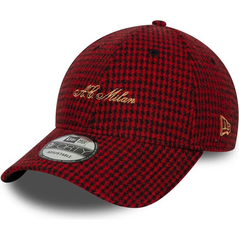 bone-curvo-vermelho-ajustavel-9forty-houndstooth-da-ac-milan-serie-a-da-new-era bone-curvo-vermelho-ajustavel-9forty-houndstooth-da-ac-milan-serie-a-da-new-era