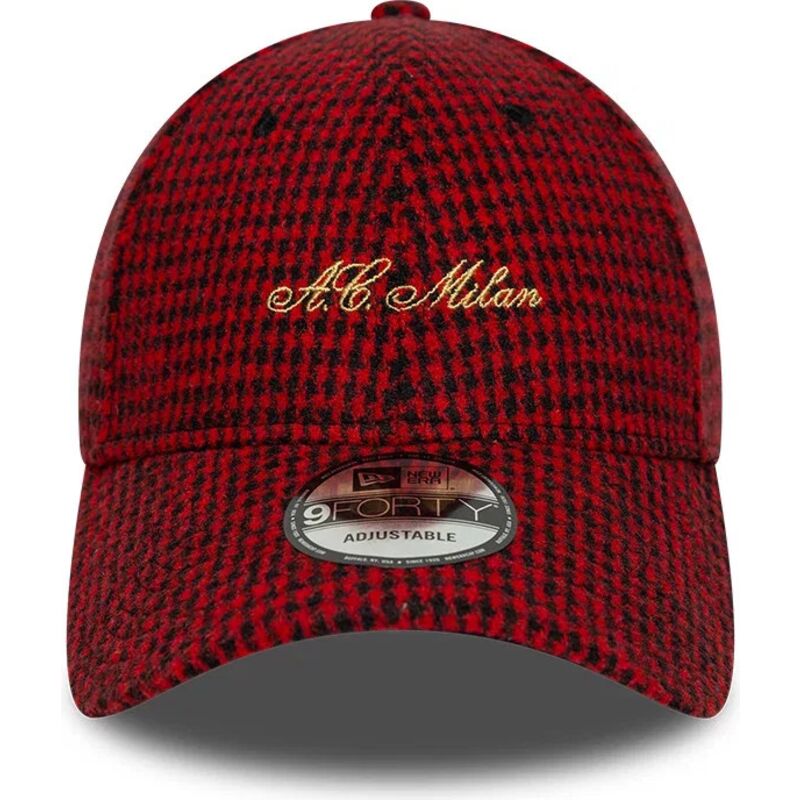 bone-curvo-vermelho-ajustavel-9forty-houndstooth-da-ac-milan-serie-a-da-new-era bone-curvo-vermelho-ajustavel-9forty-houndstooth-da-ac-milan-serie-a-da-new-era