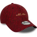 bone-curvo-vermelho-ajustavel-9forty-houndstooth-da-ac-milan-serie-a-da-new-era
